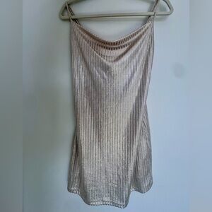 Gold Mini Dress